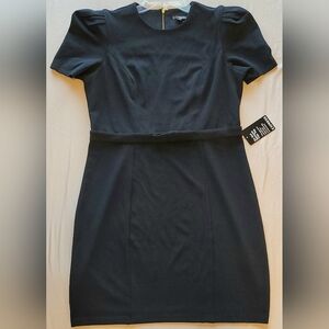 Express Black Sheath Dress with cap sleeves, size large